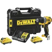DeWalt Skruvdragare/borr DCD701D2; 12 V; 2x2,0 Ah batt.