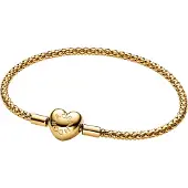Pandora Moments förgylld hjärtlås armband 563811C00-17