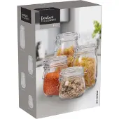 Eh Excellent Houseware Rosfix glasburkar med klämma RESO, 4 st.
