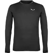Salewa - Puez Melange Dry M L/S Tee Black Out Melange för Unisex - Storlek S - Svart