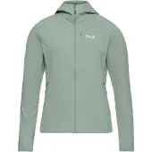 Jack Wolfskin Women's Litestride Hooded Full Zip Green Zinnia