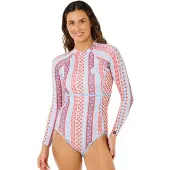Rip Curl Coastal Instincts Upf Långärmad Shorty Med Dragkedja Bak För Dam