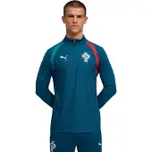 Puma Portugal Träningströja 1/4 Blixtlås VM 2026 - Ocean Tropic/Silver Mist - , storlek X-Large
