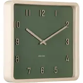 Karlsson väggklocka Nervadura Square dark green KA6118GR