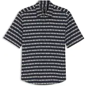BOSS för män. 50559628 Skjorta Regular Fit poplin marinblå tryck (L), Casual, Bomull, Kort ärm, Marino