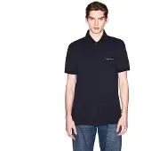 Armani Exchange för män. XM002390AF13026UB101 Polotröja i bomull i marinblå färg (XS), Casual, Klassisk, Kort ärm, Marino