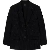 Armani Exchange för kvinnor. XW001790AF19011MC156 Monokrom blazer svart (S), Casual, Klassisk, Polyester