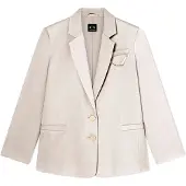 Armani Exchange för kvinnor. XW001953AF21553U6223 Semi beige blazer (XXS), Casual, Klassisk, Polyester