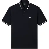 Armani Exchange för män. XM002356AF13026UB101 Raffinerad polotröja i marinblå (XXL), Casual, Bomull, Kort ärm, Marino