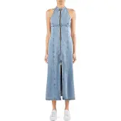 Armani Exchange för kvinnor. XW002261AF21338MB001 Denimklänning blå (XXS), Casual, Bomull, Ärmlös / Hängselbyxor