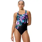 Speedo Female Placement Printed Powerback Baddräkt