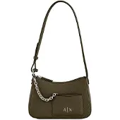 Armani Exchange för kvinnor. XW001571AF15625U7043 Axelremsväska med grön kedja (OSFA), Casual, Polyester