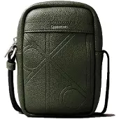 Calvin Klein Emblem Aop Emboss Slim Reporter Axelväska