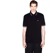 Armani Exchange för män. XM002356AF13026UC001 Refined polotröja svart (XXL), Casual, Bomull, Kort ärm