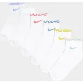 Nike 6-Pack Ruffle Ankle Socks Junior, vit