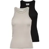 ONLY Topp 'LINDSAY' beige / svart