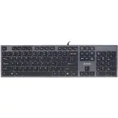A4Tech KV-300H - Tangentbord - USB - QWERTY - amerikansk - grå, svart