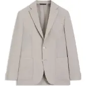 BOSS Slim-fit blazer in micro-patterned virgin wool
