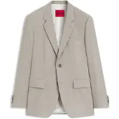 HUGO Modern-fit suit jacket in stretch twill