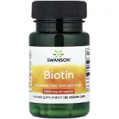 Swanson Health Biotin, 5 000 mcg, Veganska kapslar 30