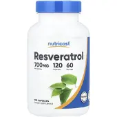 Nutricost Resveratrol, 120 kapslar (350 mg per kapsel)