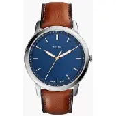 Fossil Minimalistisk herrkvartsur, armband i rostfritt stål, casual klocka FS5304