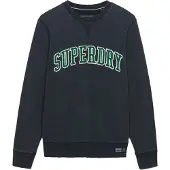 Superdry för män. M2014590A Sudadera Athletic Applique Relaxed marinblå (XL), Casual, Bomull, Marino