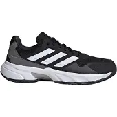 Adidas Sportsko 'CourtJam Control 3' mörkgrå / svart / vit
