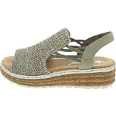 Rieker Sandal khaki / pastellgrön