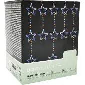 Koopman International Småljus/ljusgardin jul 120x120 cm, 235 LED, multicolor, stjärnor
