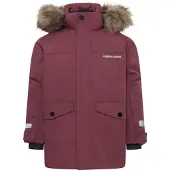Didriksons Kids' Bjärven Parka 4 Anemon Red
