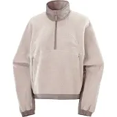Salomon Women's Chroma Fleece Crop Half Zip Etherea / Iron