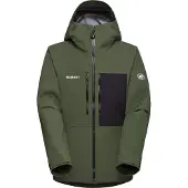 Mammut Men's Stoney Hardshell Hooded Jacket Dark Marsh-black