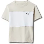 Calvin Klein Jeans T-shirt beige / svart / vit