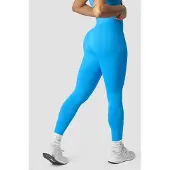 ICANIWILL Ribbed Define Seamless Tights, Azure Blue