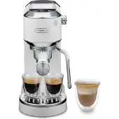 De'Longhi De’Longhi Dedica Duo EC890.WI Manuella espressobryggare, Espressomaskin, 1,1 l, Kaffekuddar, Malat kaffe, 1450 W, Vit