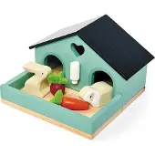 Tender Leaf Toys Träleksaker- Gosedjursset - Dockhus - Kaniner - - One Size - Leksaksdjur