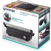 Gorenje Elgrill Multifunktionsgrill, löstagbara non-stick plattor, svart