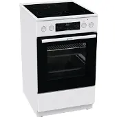 Gorenje GECS5C60WPA, Fristående köksspis, Vit, Knappar, Rotations-, Silver, LED, Spishäll spiral