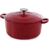 BK Kksredskap Bourgogne Emaljerat Gjutjrn 7QT Hollndsk Ugn Chili Rd