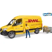 BRUDER Bil - Mercedes Benz DHL Van m. Figur - 02671 - - One Size - Bil