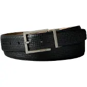 Calvin Klein Embossed Woven Square Buckle Belt