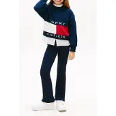 Tommy Hilfiger Extra Slim Metallic Logo Flared Leggings