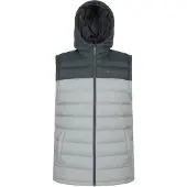 Mountain Warehouse Mens Seasons Hooded Vadderad Gilet (Ljusgrå)