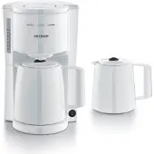 Severin KA 9309 Kaffebryggare Vit Isolerad kanna