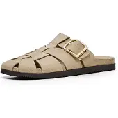 Bershka Pantolette mörkbeige