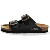 Bayton Pantolette 'JANNY' brun / guld / svart