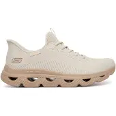 SKECHERS för kvinnor. 117629 Slip-ins Bobs Sport Arc Waves beuge tofflor (37), Beige, Karta, Nyckelband, Casual