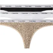 Calvin Klein 3 Pack Low Rise Thongs Icon Logo