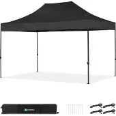Vonroc Partytält - 3x4,5 m - Premium Easy-Up partytält | Svart